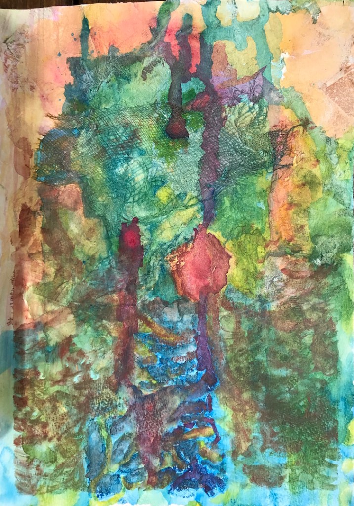 Watercolor painting of what one of the characters described might look like.